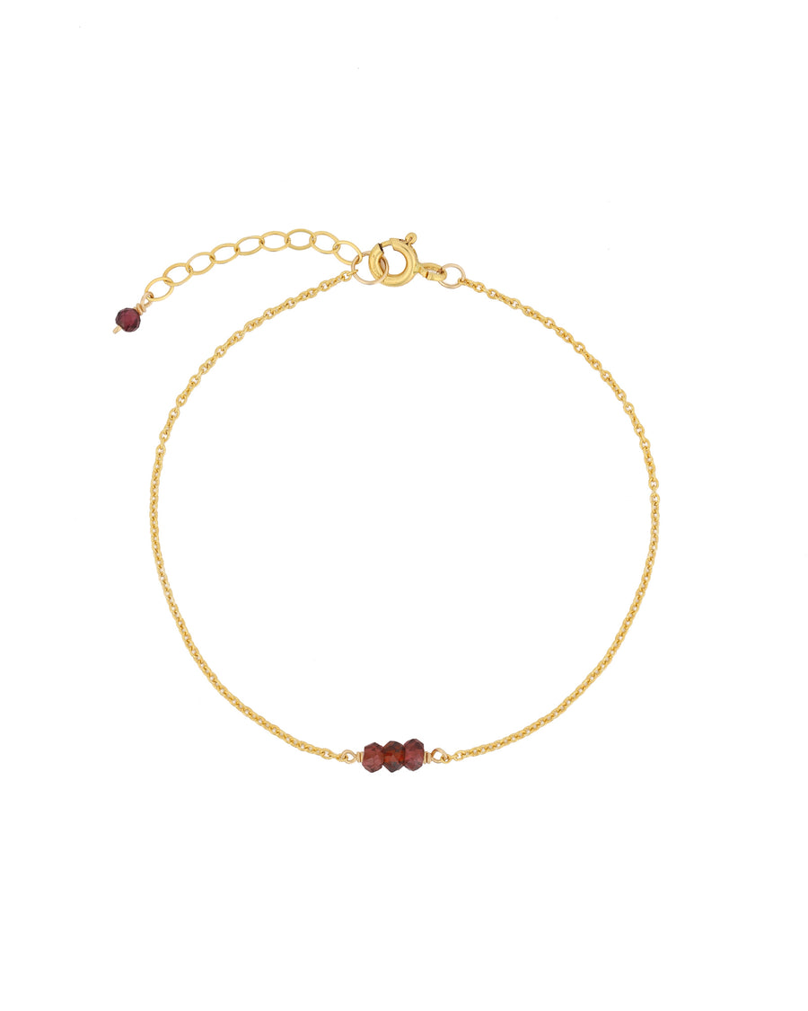 Poppy Rose-Birthstone Bracelet-Bracelets-14k Gold Filled, Garnet - January-Blue Ruby Jewellery-Vancouver Canada