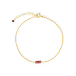 Poppy Rose-Birthstone Bracelet-Bracelets-14k Gold Filled, Garnet - January-Blue Ruby Jewellery-Vancouver Canada