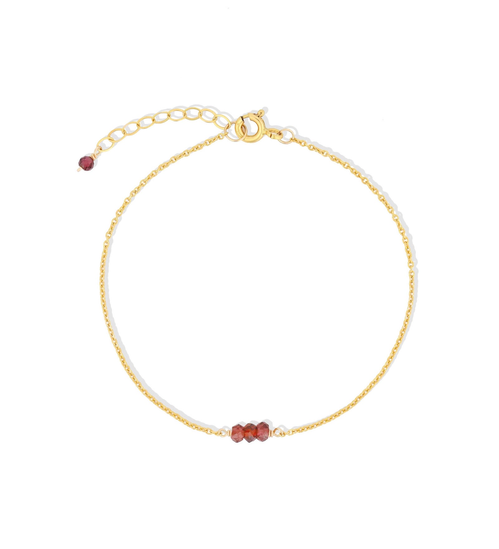 Poppy Rose-Birthstone Bracelet-Bracelets-14k Gold Filled, Garnet - January-Blue Ruby Jewellery-Vancouver Canada