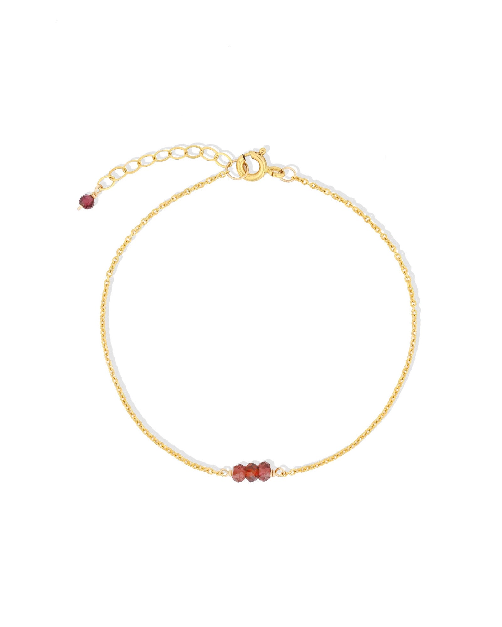Poppy Rose-Birthstone Bracelet-Bracelets-14k Gold Filled, Garnet - January-Blue Ruby Jewellery-Vancouver Canada