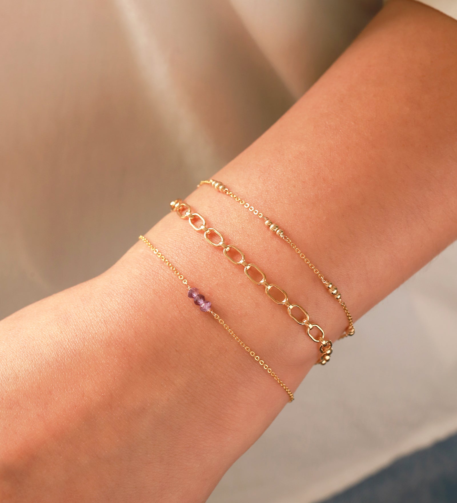 Poppy Rose-Birthstone Bracelet-Bracelets-Blue Ruby Jewellery-Vancouver Canada