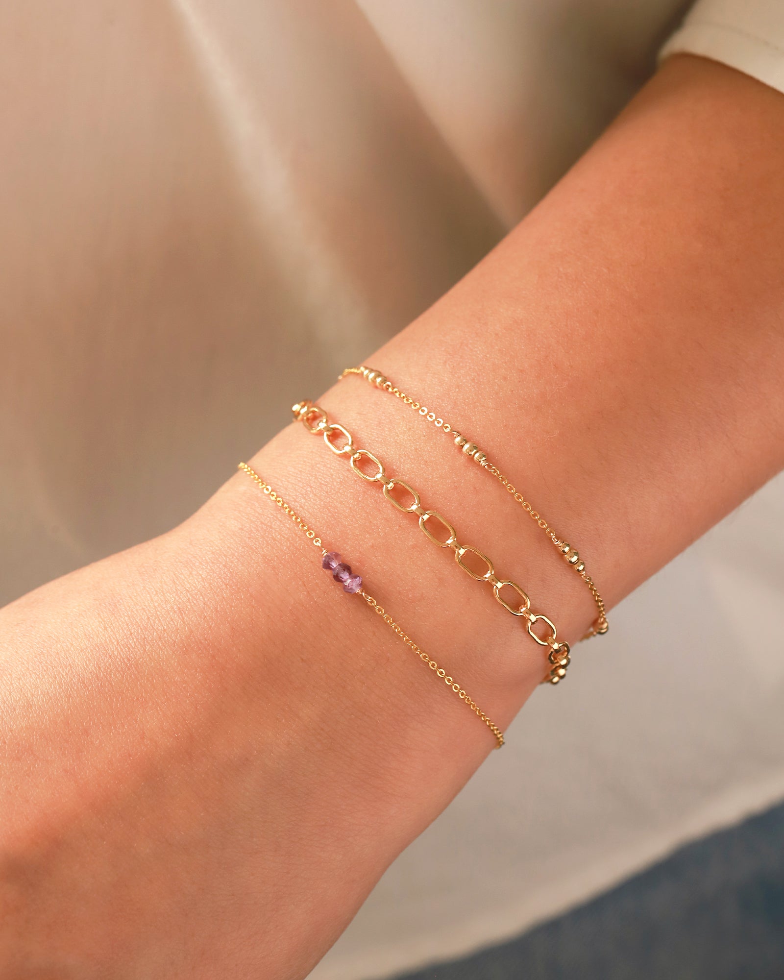 Poppy Rose-Birthstone Bracelet-Bracelets-Blue Ruby Jewellery-Vancouver Canada
