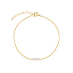 Poppy Rose-Birthstone Bracelet-Bracelets-14k Gold Filled, Herkimer Diamond - April-Blue Ruby Jewellery-Vancouver Canada