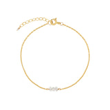 Poppy Rose-Birthstone Bracelet-Bracelets-14k Gold Filled, Herkimer Diamond - April-Blue Ruby Jewellery-Vancouver Canada
