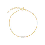 Poppy Rose-Birthstone Bracelet-Bracelets-14k Gold Filled, Herkimer Diamond - April-Blue Ruby Jewellery-Vancouver Canada