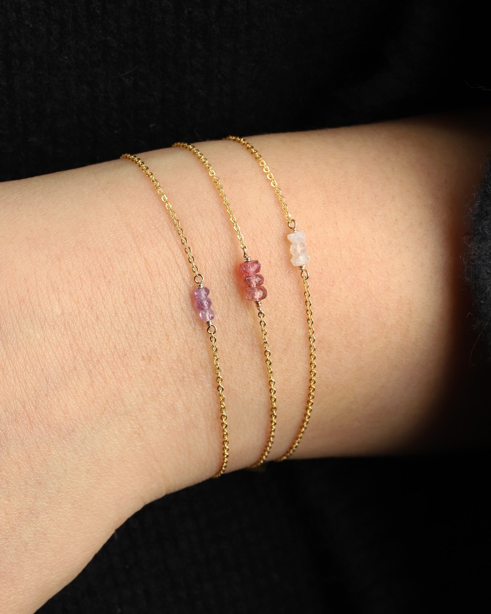 Poppy Rose-Birthstone Bracelet-Bracelets-Blue Ruby Jewellery-Vancouver Canada