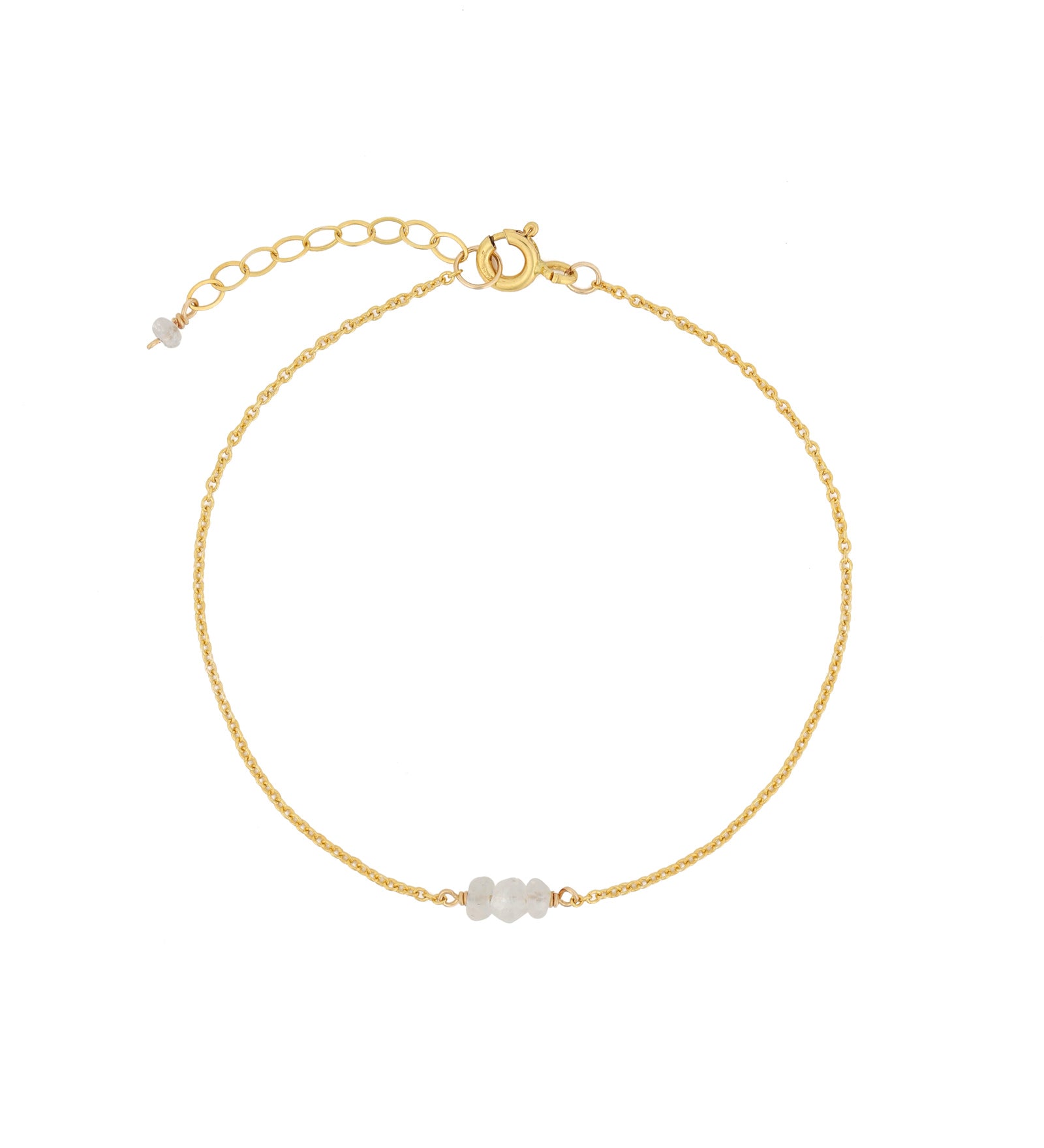 Poppy Rose-Birthstone Bracelet-Bracelets-14k Gold Filled, Moonstone - June-Blue Ruby Jewellery-Vancouver Canada