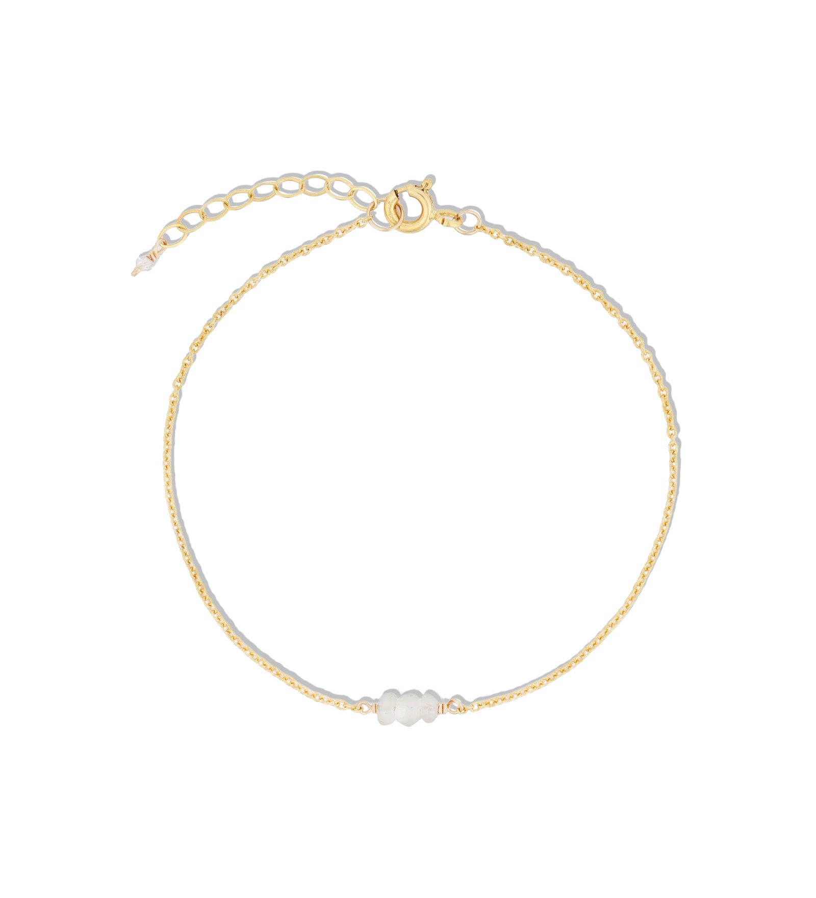 Poppy Rose-Birthstone Bracelet-Bracelets-14k Gold Filled, Moonstone - June-Blue Ruby Jewellery-Vancouver Canada