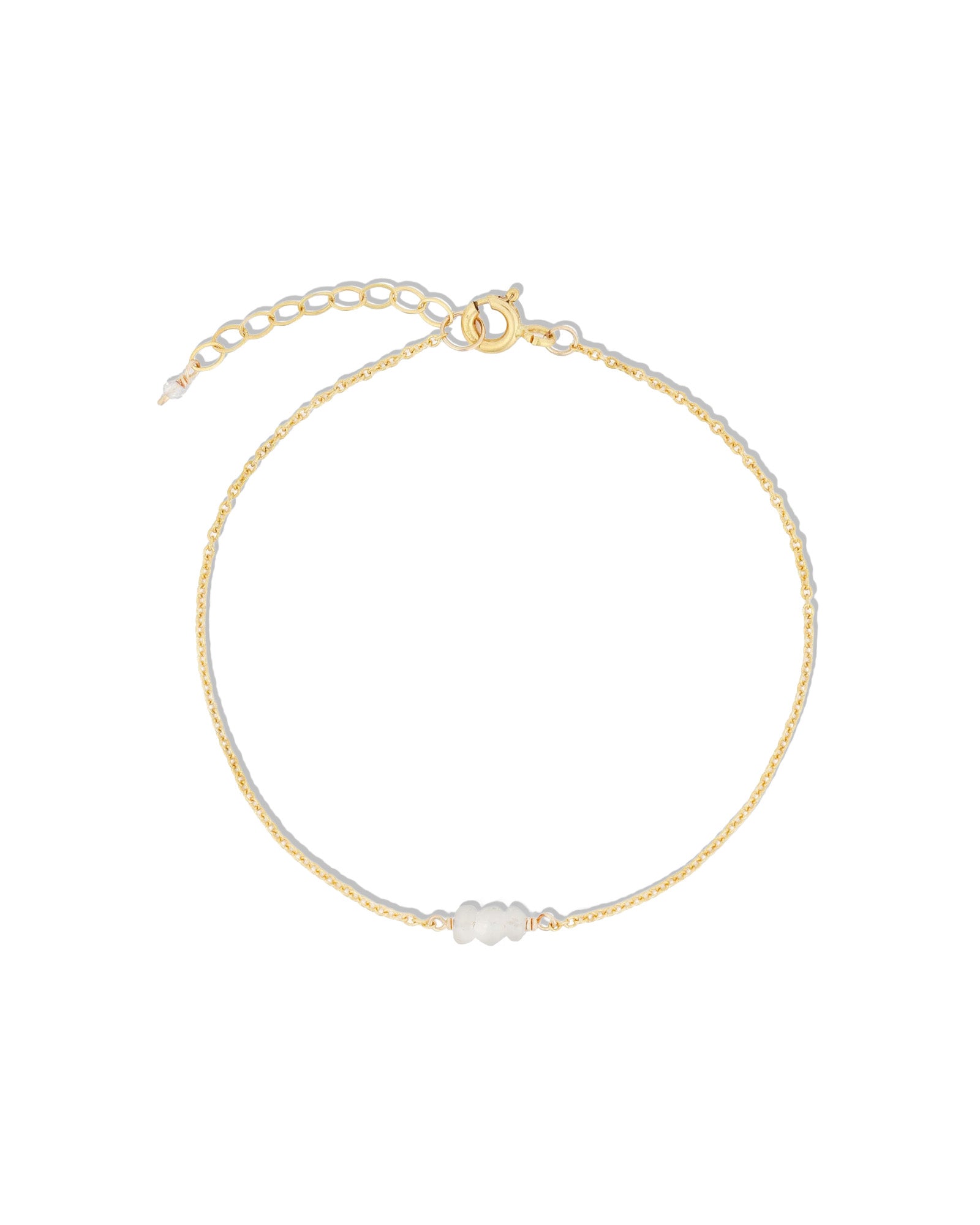 Poppy Rose-Birthstone Bracelet-Bracelets-14k Gold Filled, Moonstone - June-Blue Ruby Jewellery-Vancouver Canada