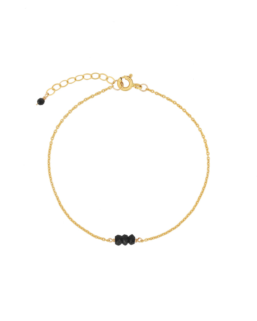 Poppy Rose-Birthstone Bracelet-Bracelets-14k Gold Filled, Black Spinel - July-Blue Ruby Jewellery-Vancouver Canada