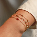 Poppy Rose-Birthstone Bracelet-Bracelets-Blue Ruby Jewellery-Vancouver Canada