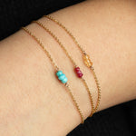 Poppy Rose-Birthstone Bracelet-Bracelets-Blue Ruby Jewellery-Vancouver Canada