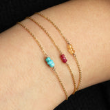 Poppy Rose-Birthstone Bracelet-Bracelets-Blue Ruby Jewellery-Vancouver Canada