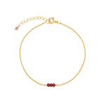 Poppy Rose-Birthstone Bracelet-Bracelets-14k Gold Filled, Ruby - July-Blue Ruby Jewellery-Vancouver Canada