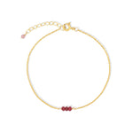 Poppy Rose-Birthstone Bracelet-Bracelets-14k Gold Filled, Ruby - July-Blue Ruby Jewellery-Vancouver Canada