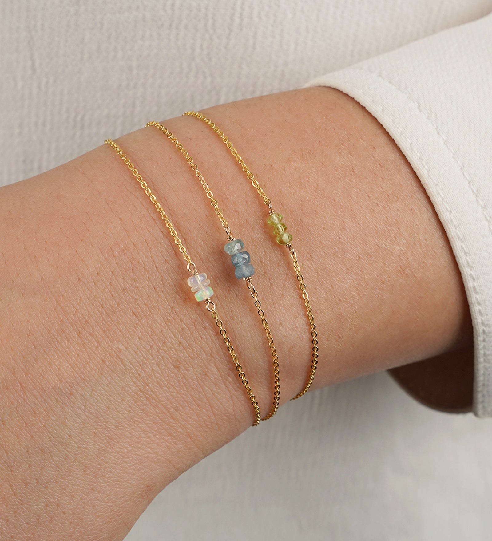 Poppy Rose-Birthstone Bracelet-Bracelets-Blue Ruby Jewellery-Vancouver Canada