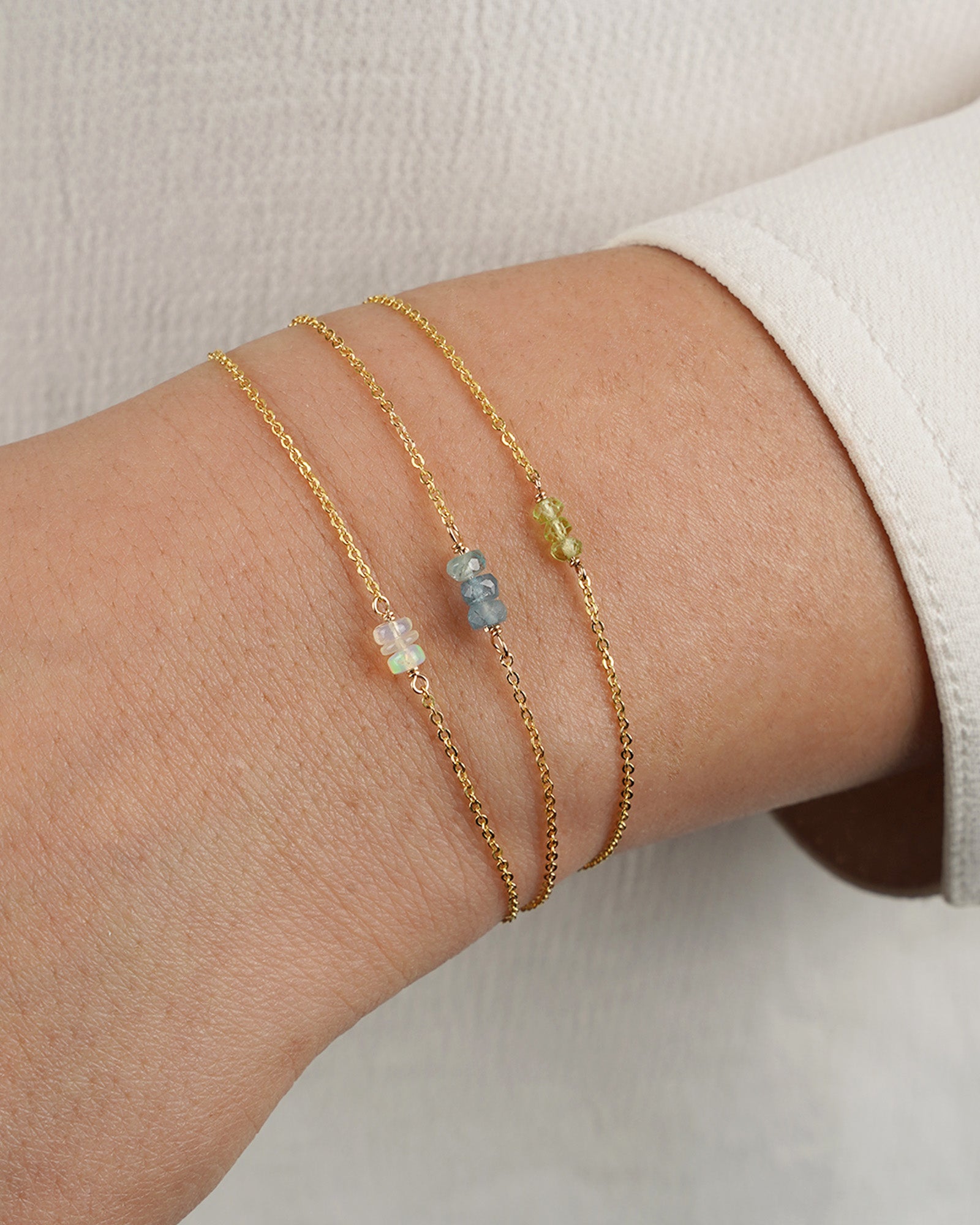 Poppy Rose-Birthstone Bracelet-Bracelets-Blue Ruby Jewellery-Vancouver Canada