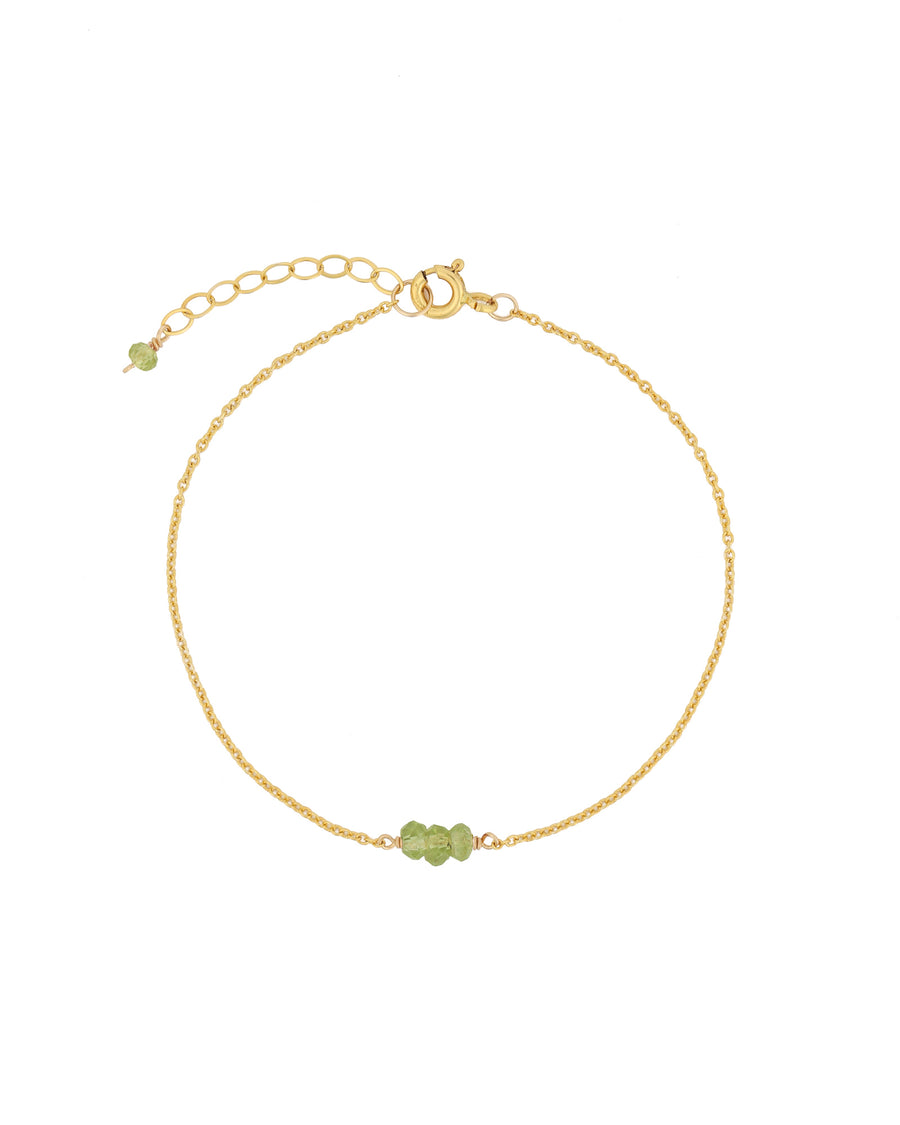Poppy Rose-Birthstone Bracelet-Bracelets-14k Gold Filled, Peridot - August-Blue Ruby Jewellery-Vancouver Canada