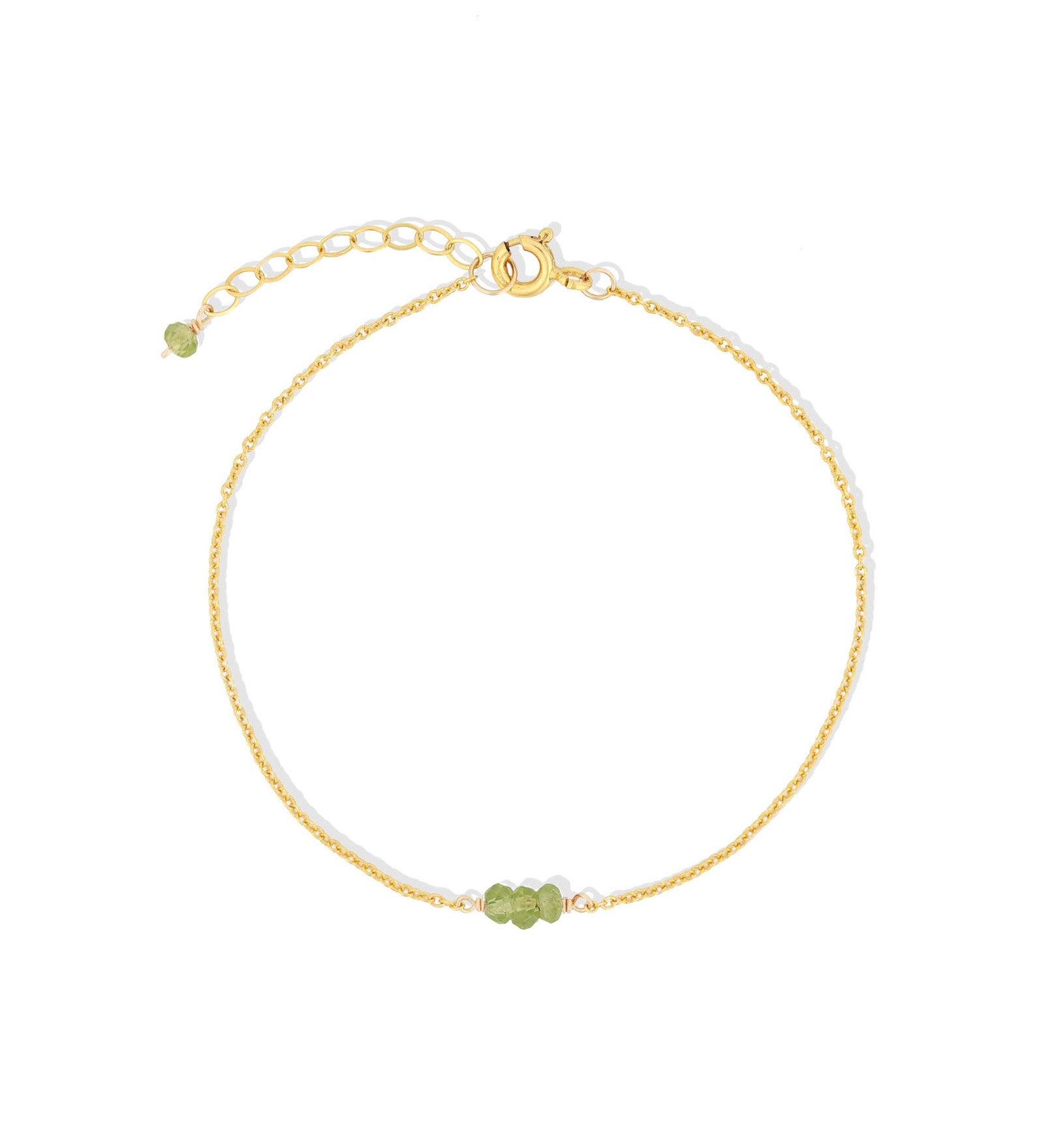 Poppy Rose-Birthstone Bracelet-Bracelets-14k Gold Filled, Peridot - August-Blue Ruby Jewellery-Vancouver Canada