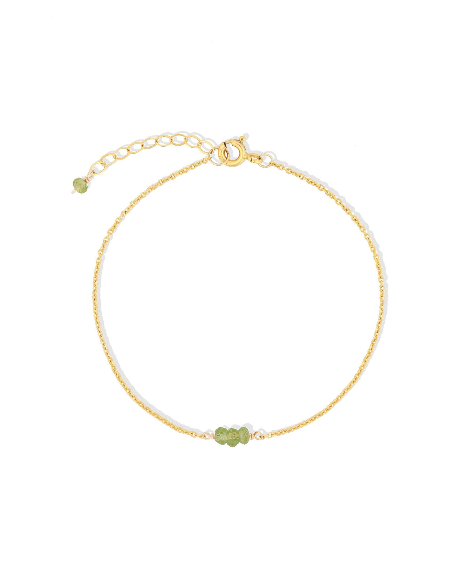 Poppy Rose-Birthstone Bracelet-Bracelets-14k Gold Filled, Peridot - August-Blue Ruby Jewellery-Vancouver Canada