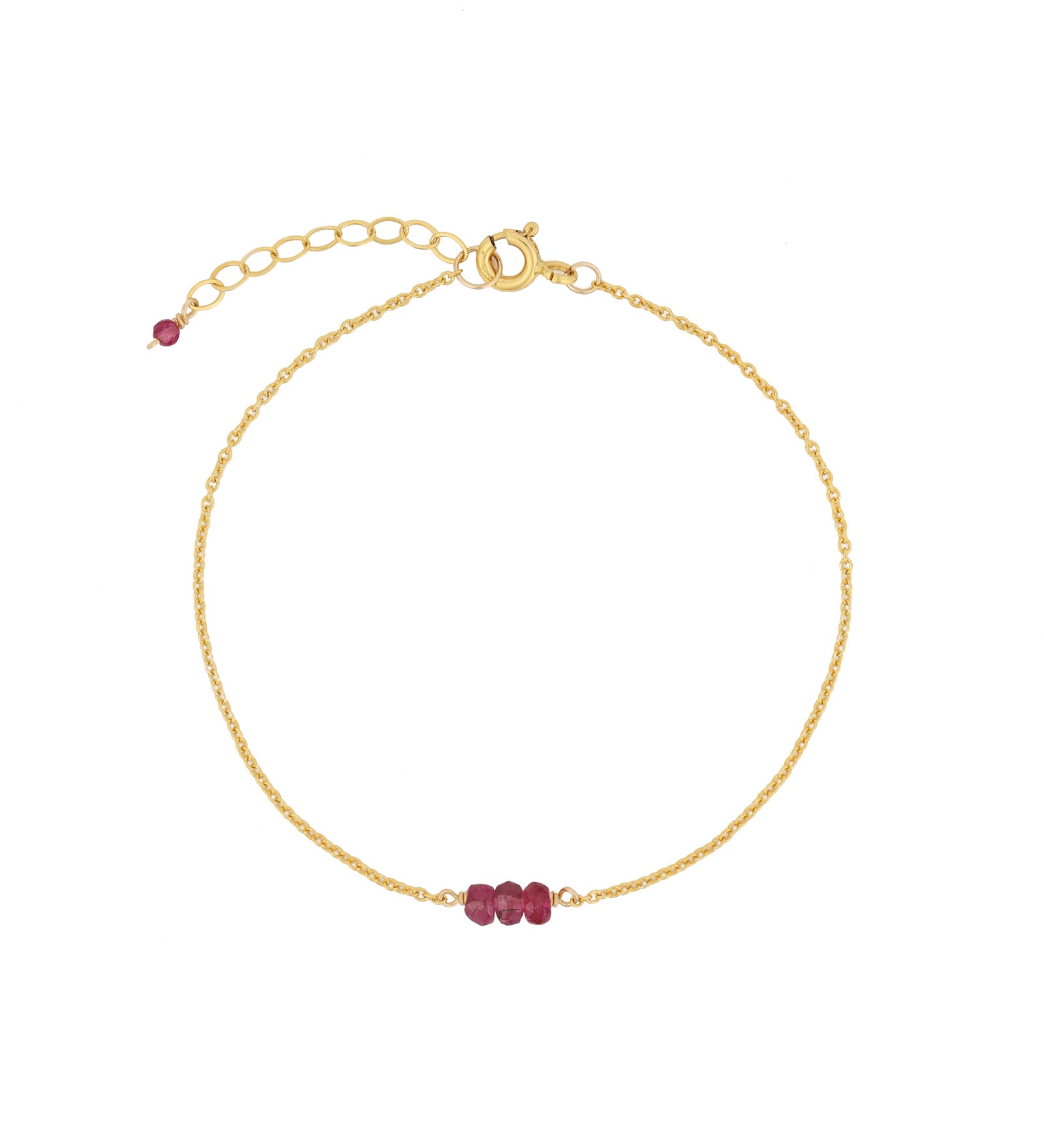 Poppy Rose-Birthstone Bracelet-Bracelets-14k Gold Filled, Pink Tourmaline - October-Blue Ruby Jewellery-Vancouver Canada