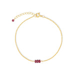 Poppy Rose-Birthstone Bracelet-Bracelets-14k Gold Filled, Pink Tourmaline - October-Blue Ruby Jewellery-Vancouver Canada