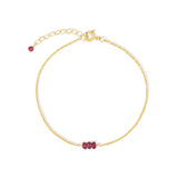 Poppy Rose-Birthstone Bracelet-Bracelets-14k Gold Filled, Pink Tourmaline - October-Blue Ruby Jewellery-Vancouver Canada