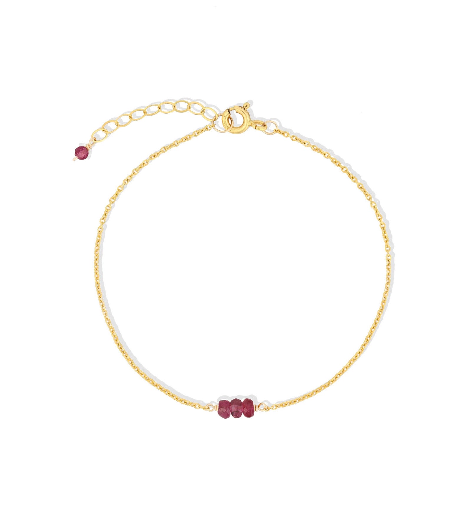 Poppy Rose-Birthstone Bracelet-Bracelets-14k Gold Filled, Pink Tourmaline - October-Blue Ruby Jewellery-Vancouver Canada
