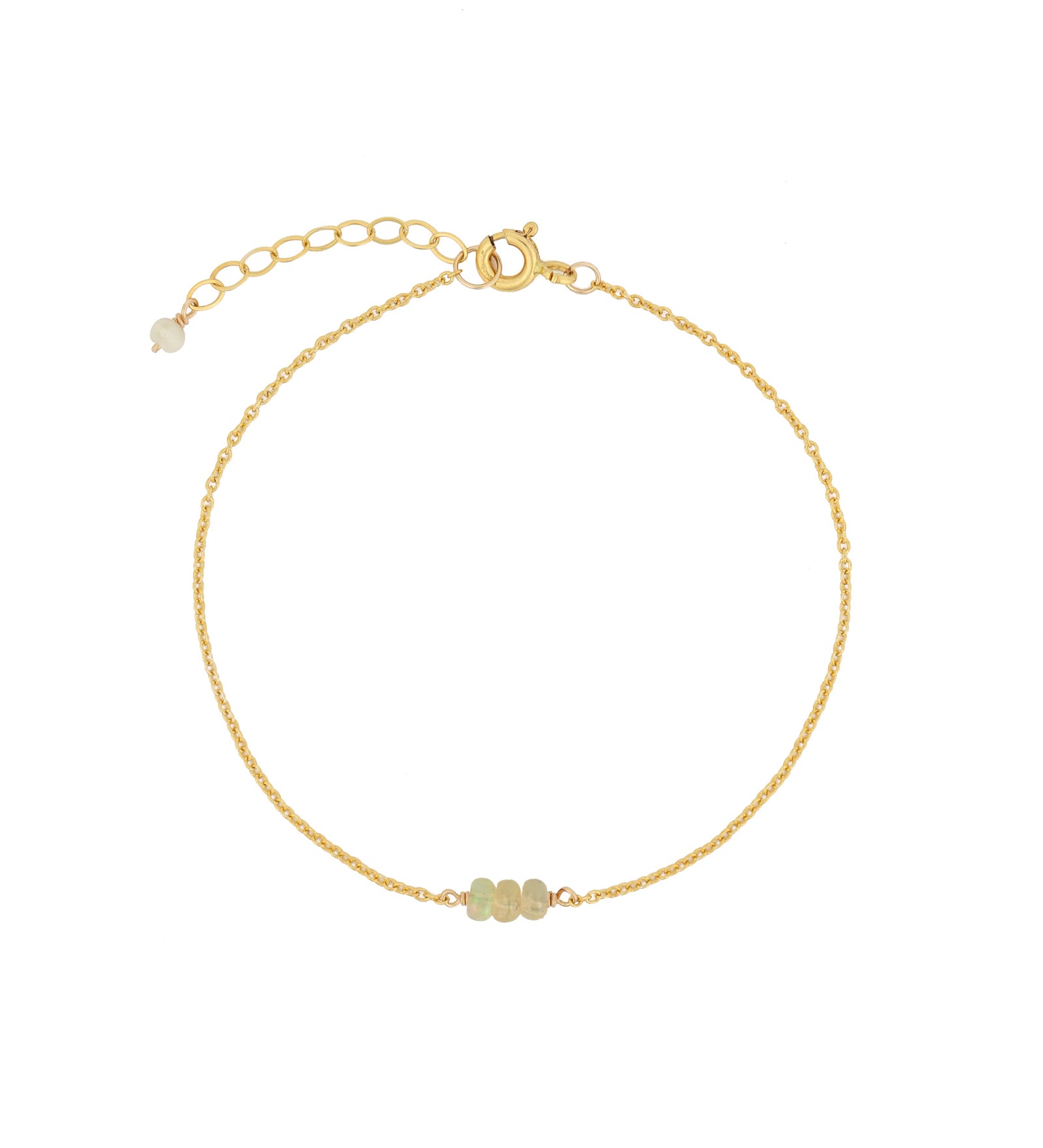 Poppy Rose-Birthstone Bracelet-Bracelets-14k Gold Filled, Opal - October-Blue Ruby Jewellery-Vancouver Canada