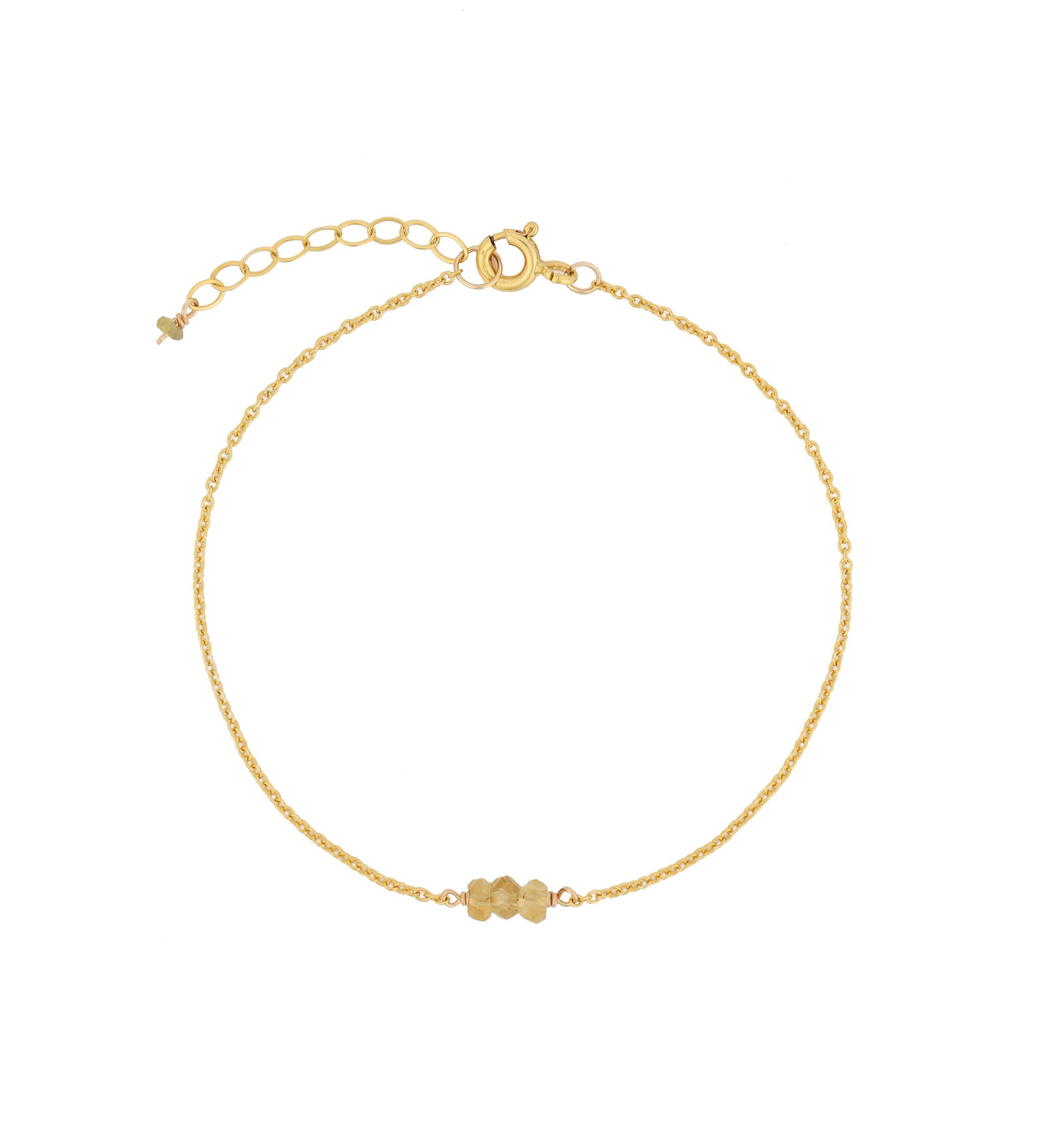 Poppy Rose-Birthstone Bracelet-Bracelets-14k Gold Filled, Citrine - November-Blue Ruby Jewellery-Vancouver Canada