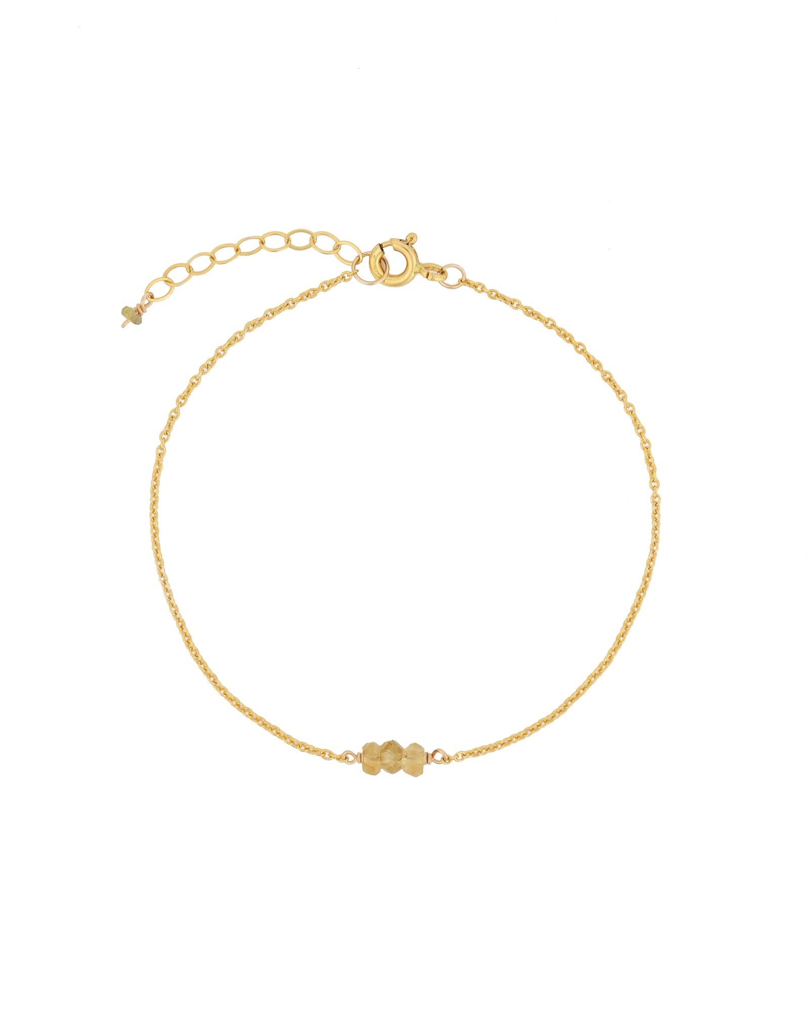 Poppy Rose-Birthstone Bracelet-Bracelets-14k Gold Filled, Citrine - November-Blue Ruby Jewellery-Vancouver Canada