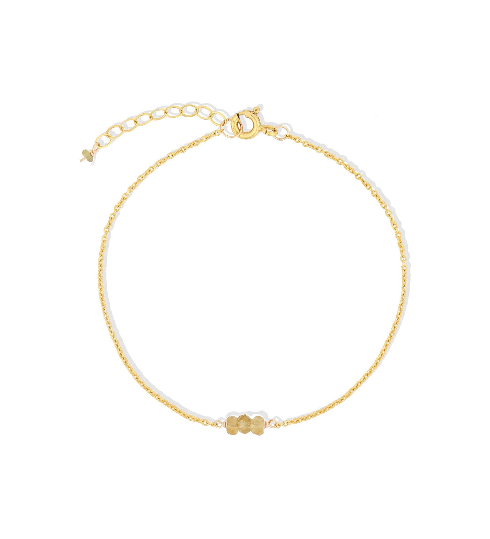 Poppy Rose-Birthstone Bracelet-Bracelets-14k Gold Filled, Citrine - November-Blue Ruby Jewellery-Vancouver Canada