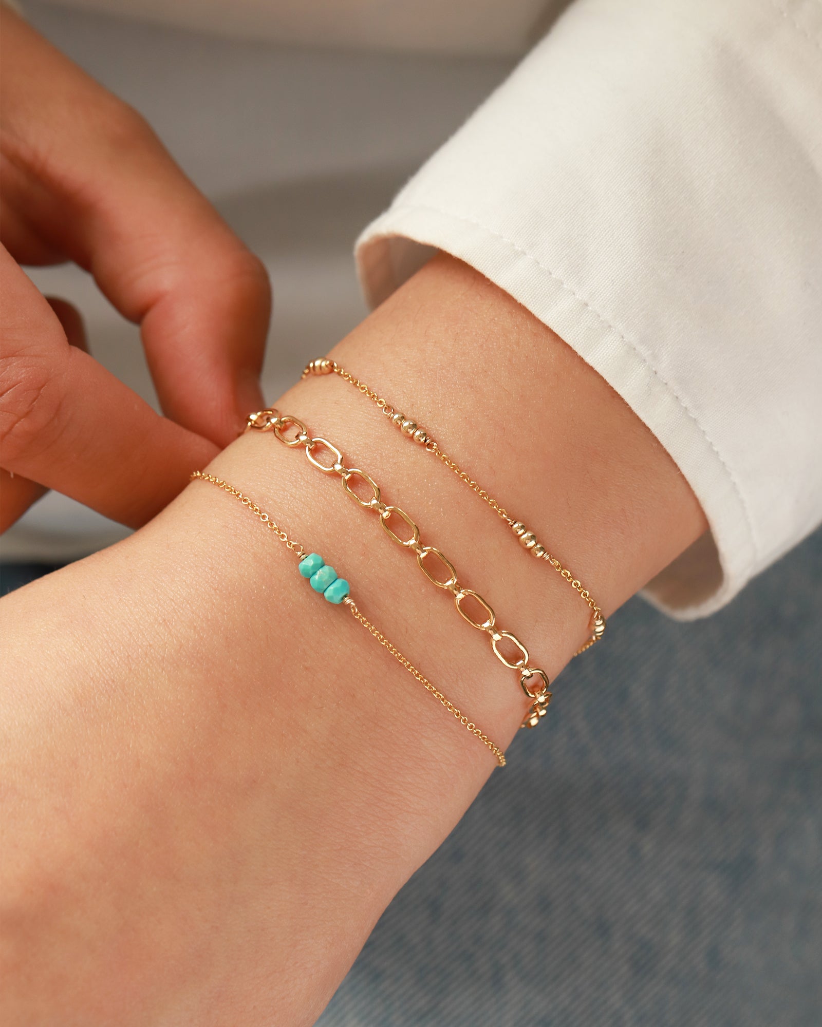 Poppy Rose-Birthstone Bracelet-Bracelets-Blue Ruby Jewellery-Vancouver Canada