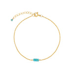 Poppy Rose-Birthstone Bracelet-Bracelets-14k Gold Filled, Turquoise - December-Blue Ruby Jewellery-Vancouver Canada
