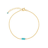 Poppy Rose-Birthstone Bracelet-Bracelets-14k Gold Filled, Turquoise - December-Blue Ruby Jewellery-Vancouver Canada