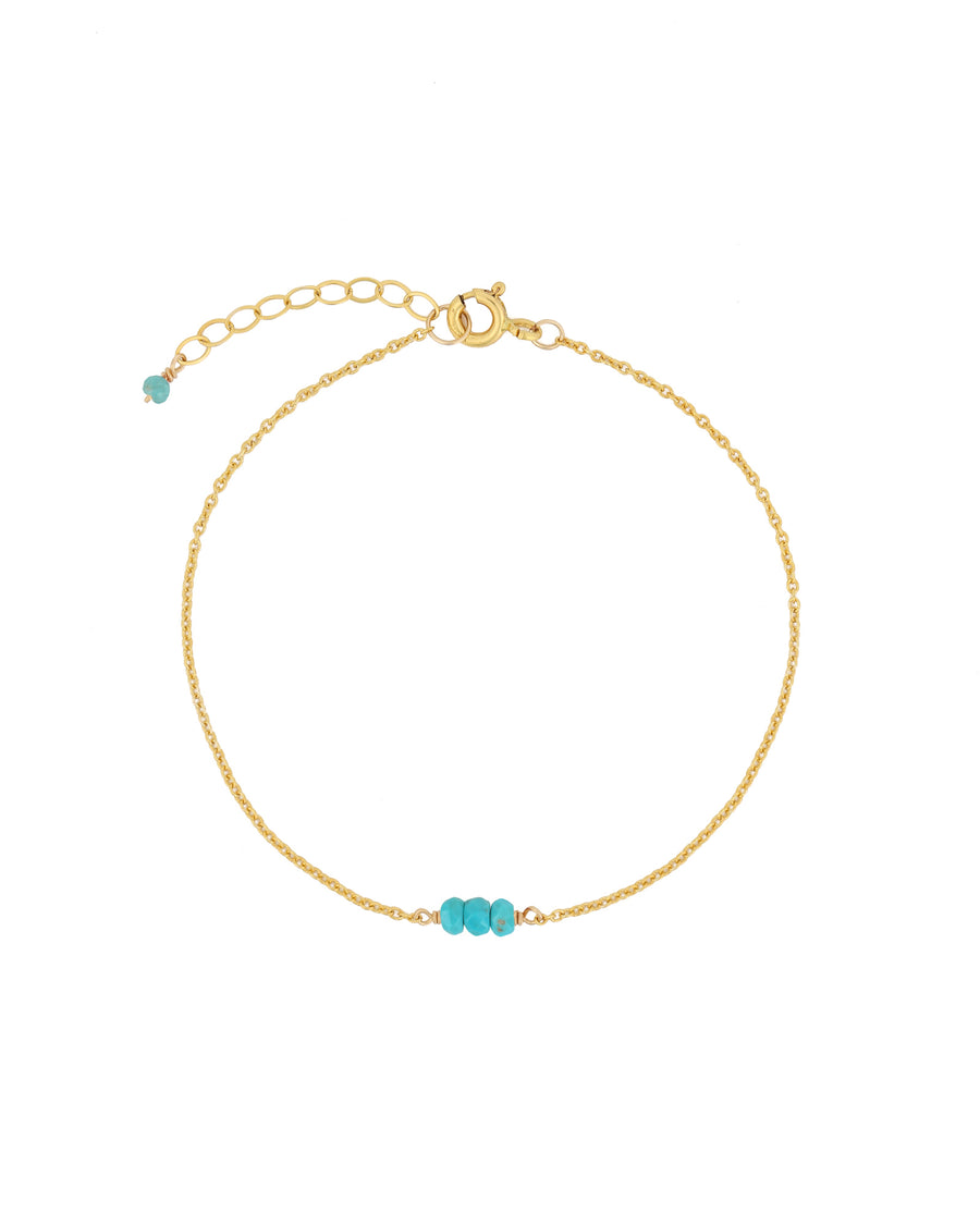 Poppy Rose-Birthstone Bracelet-Bracelets-14k Gold Filled, Turquoise - December-Blue Ruby Jewellery-Vancouver Canada