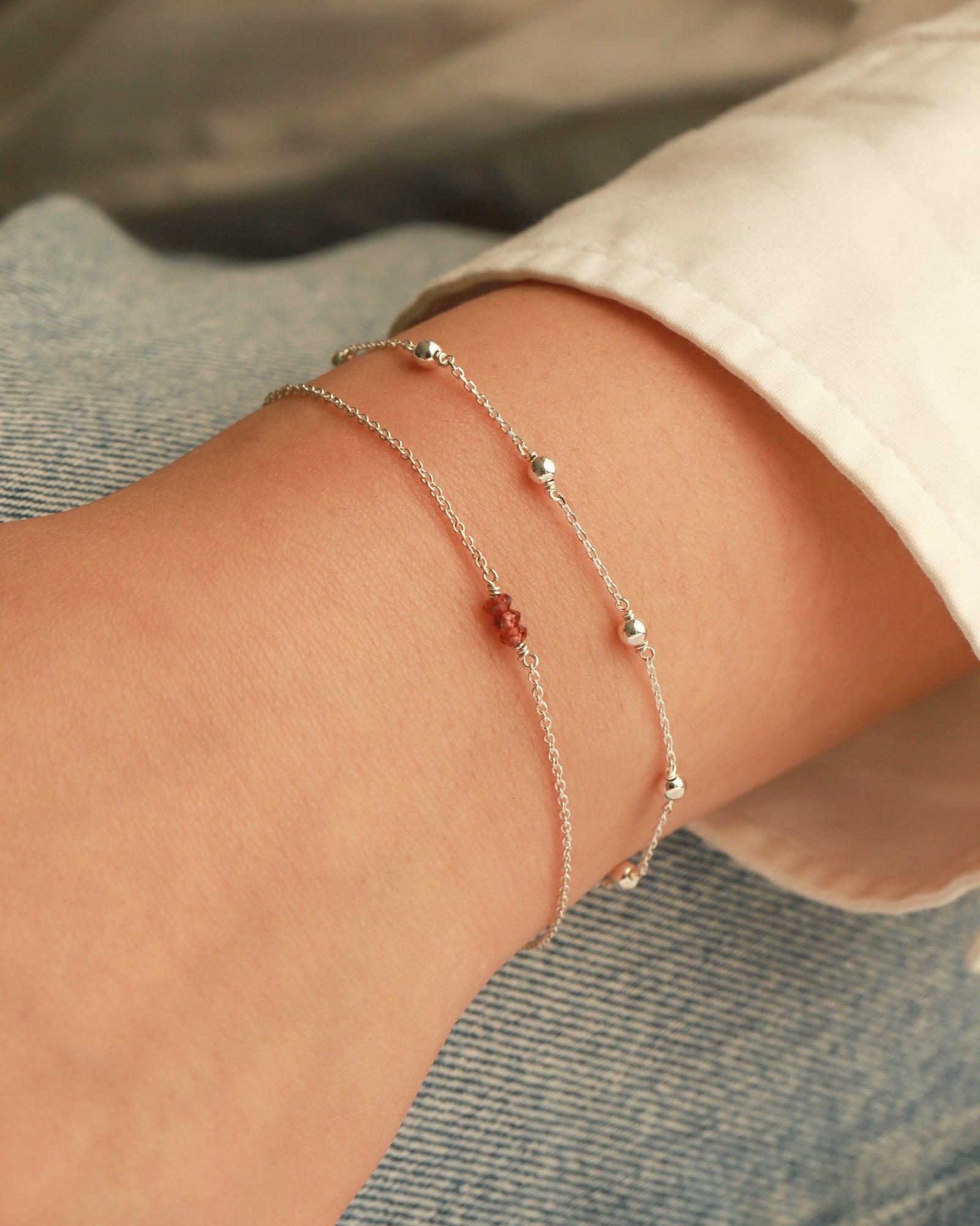 Poppy Rose-Birthstone Bracelet-Bracelets-Blue Ruby Jewellery-Vancouver Canada