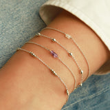Poppy Rose-Birthstone Bracelet-Bracelets-Blue Ruby Jewellery-Vancouver Canada