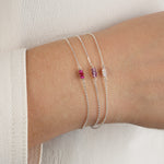 Poppy Rose-Birthstone Bracelet-Bracelets-Blue Ruby Jewellery-Vancouver Canada