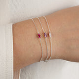 Poppy Rose-Birthstone Bracelet-Bracelets-Blue Ruby Jewellery-Vancouver Canada