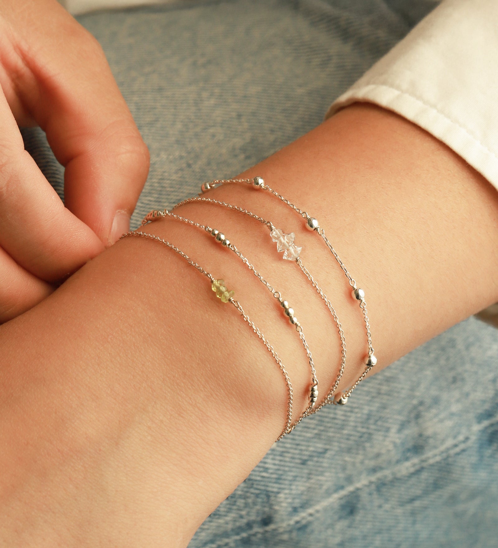 Poppy Rose-Birthstone Bracelet-Bracelets-Blue Ruby Jewellery-Vancouver Canada