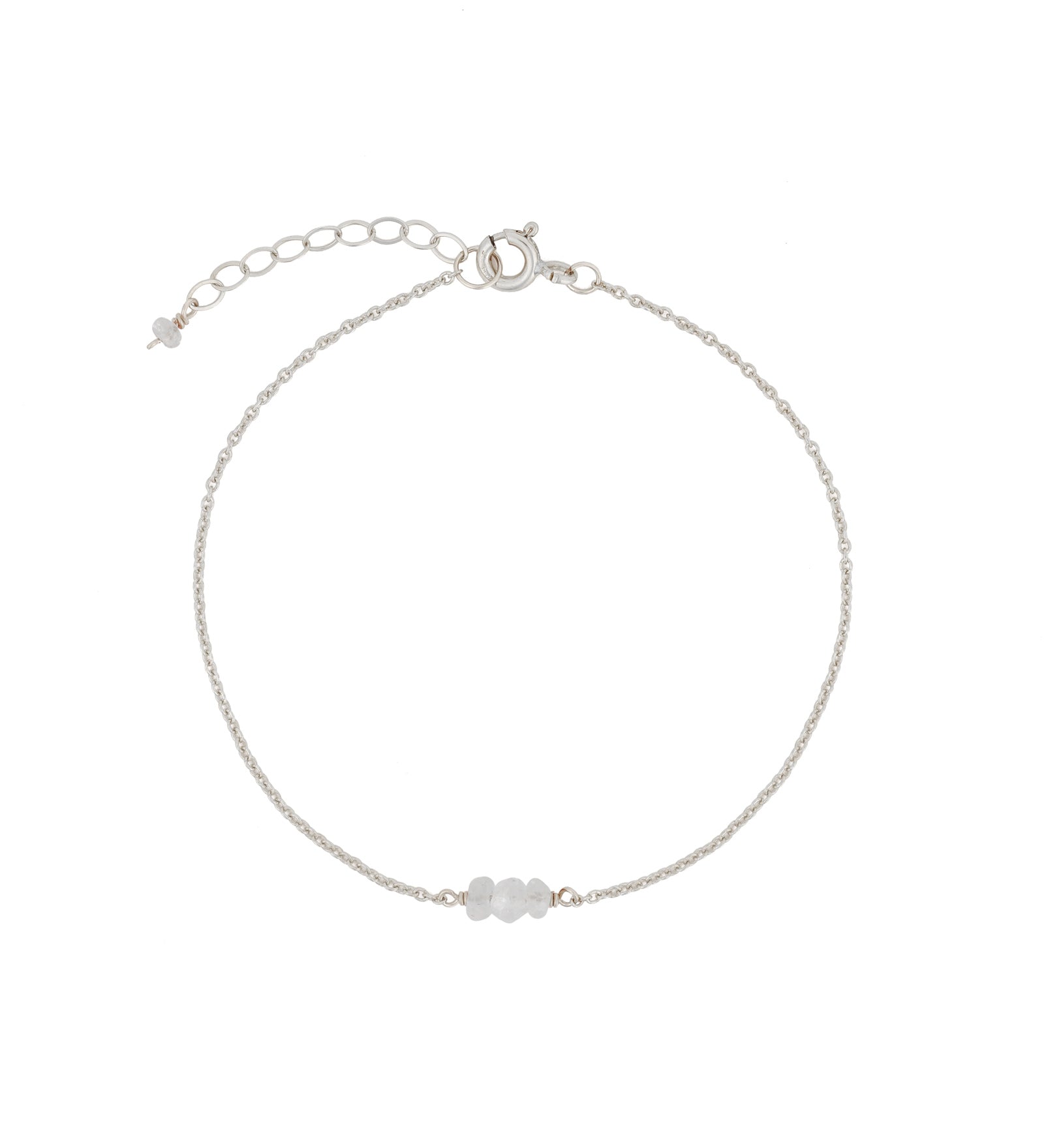 Poppy Rose-Birthstone Bracelet-Bracelets-Sterling Silver, Moonstone - June-Blue Ruby Jewellery-Vancouver Canada