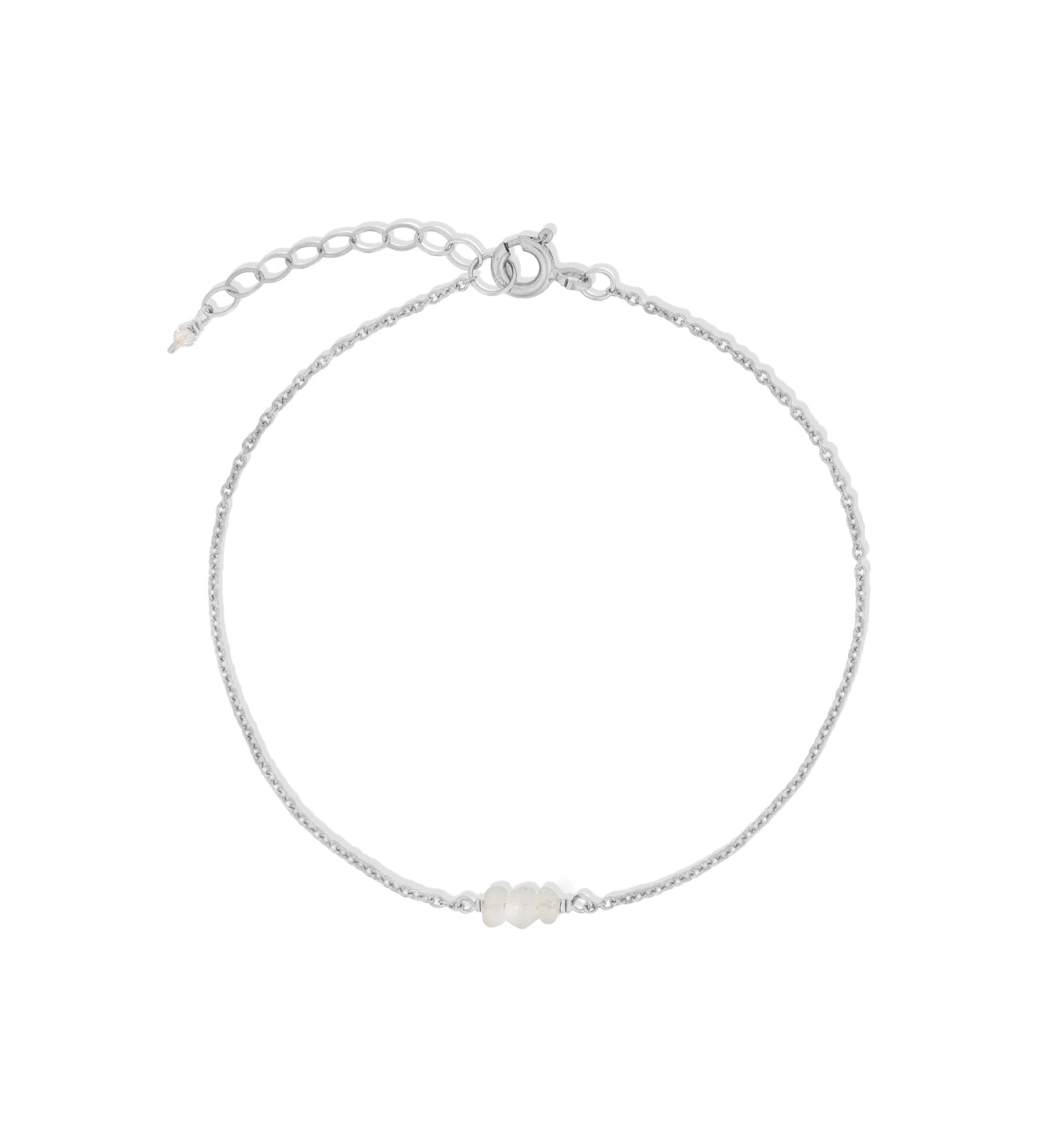 Poppy Rose-Birthstone Bracelet-Bracelets-Sterling Silver, Moonstone - June-Blue Ruby Jewellery-Vancouver Canada