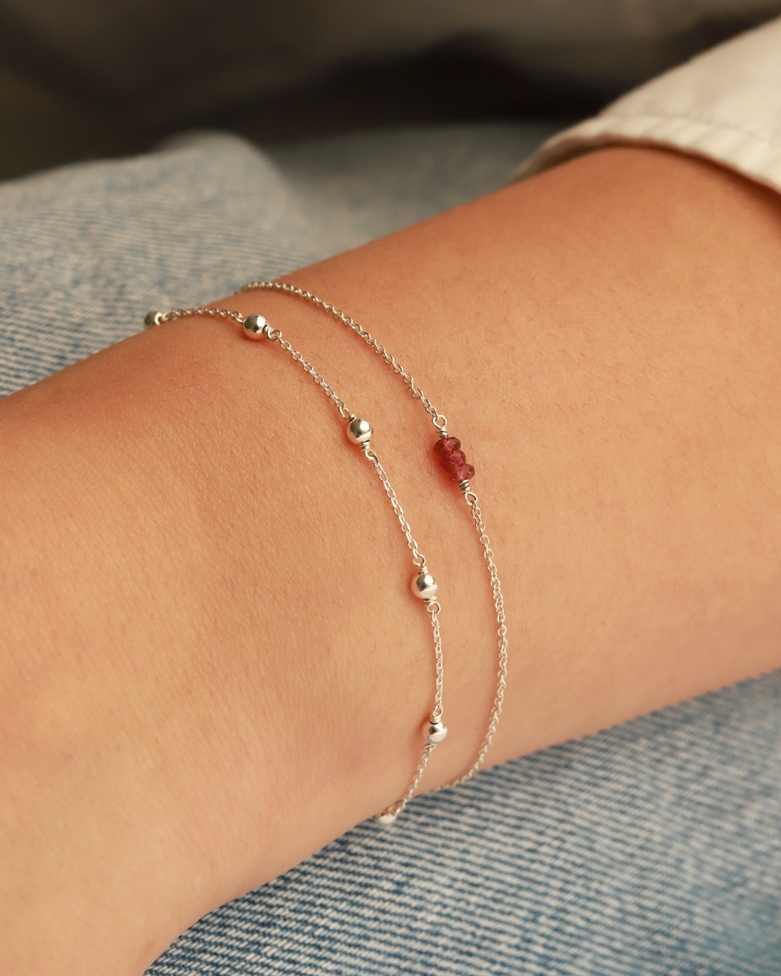 Poppy Rose-Birthstone Bracelet-Bracelets-Blue Ruby Jewellery-Vancouver Canada