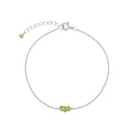 Poppy Rose-Birthstone Bracelet-Bracelets-Sterling Silver, Peridot - August-Blue Ruby Jewellery-Vancouver Canada