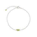 Poppy Rose-Birthstone Bracelet-Bracelets-Sterling Silver, Peridot - August-Blue Ruby Jewellery-Vancouver Canada