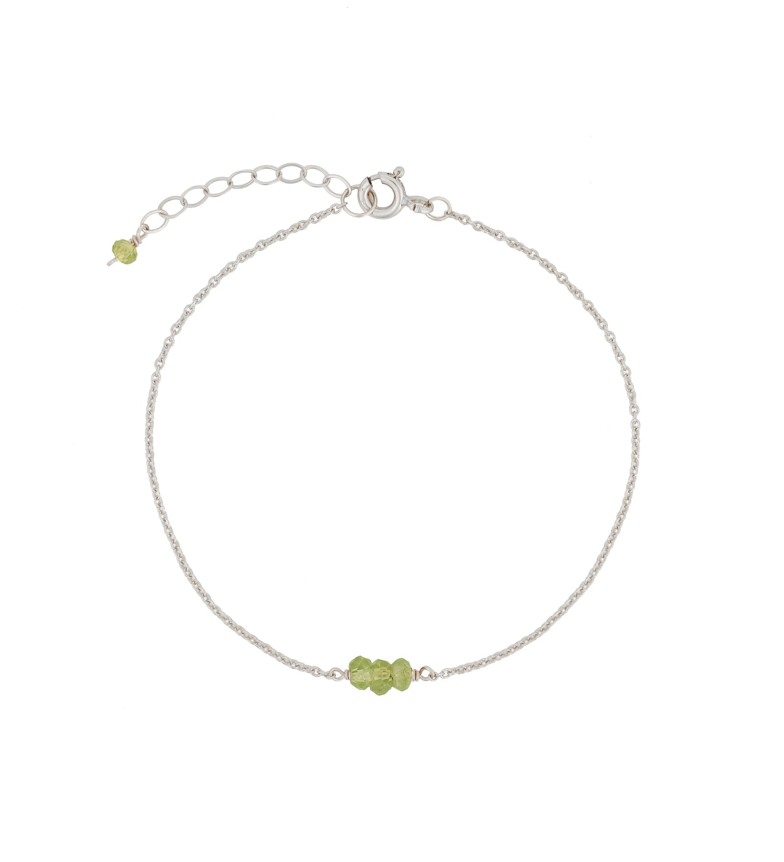 Poppy Rose-Birthstone Bracelet-Bracelets-Sterling Silver, Peridot - August-Blue Ruby Jewellery-Vancouver Canada