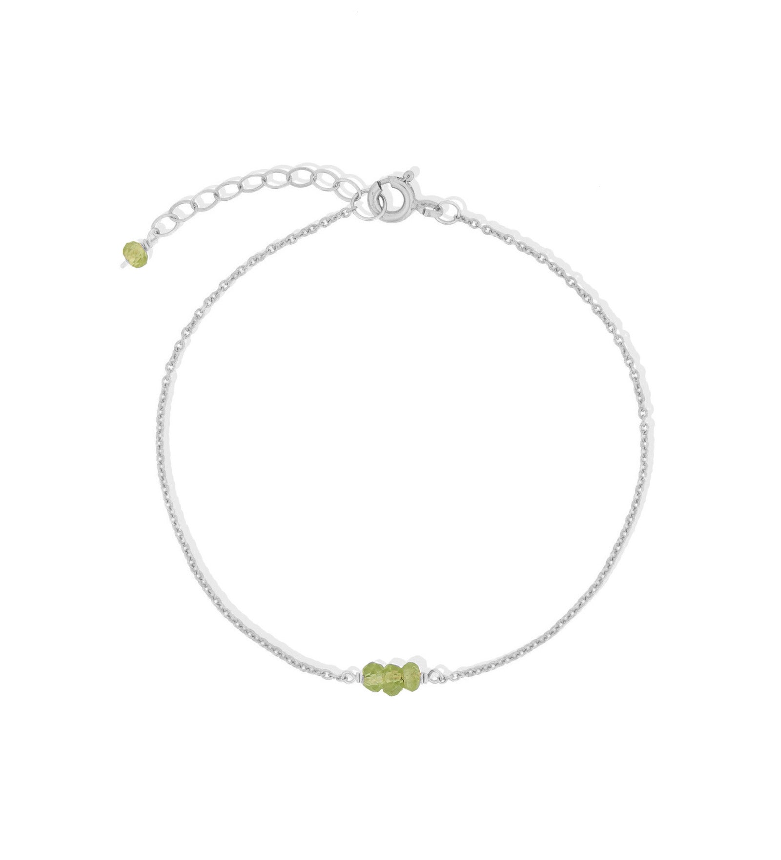 Poppy Rose-Birthstone Bracelet-Bracelets-Sterling Silver, Peridot - August-Blue Ruby Jewellery-Vancouver Canada