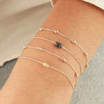 Poppy Rose-Birthstone Bracelet-Bracelets-Blue Ruby Jewellery-Vancouver Canada