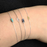 Poppy Rose-Birthstone Bracelet-Bracelets-Blue Ruby Jewellery-Vancouver Canada